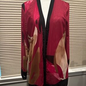 Chico's Vibrant Red and Black Blazer